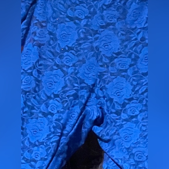 She wore blue lace leggings queen size NWOT Very rare vintage 90s - Picture 2 of 4